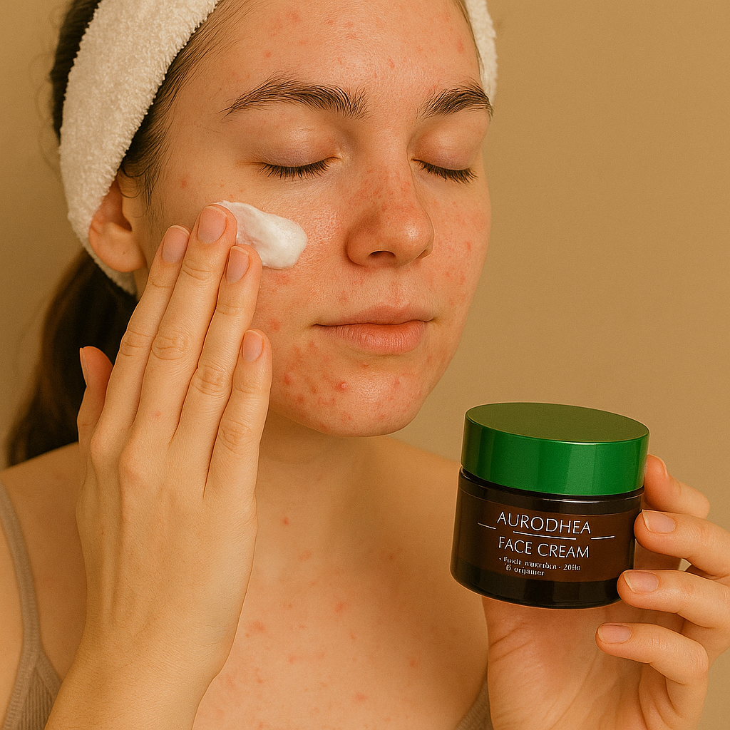 CRÈME VISAGE À L’HUILE DE NEEM – PURIFIANTE, SÉBO-RÉGULATRICE & ANTI-IMPERFECTIONS AURA PHENIX