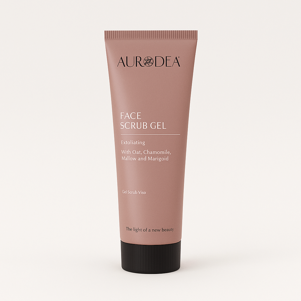 GEL EXFOLIANT VISAGE AURODHEA – ÉCLAT NATUREL & DOUCEUR IMMÉDIATE AUX GRANULES VÉGÉTALES AURA PHENIX