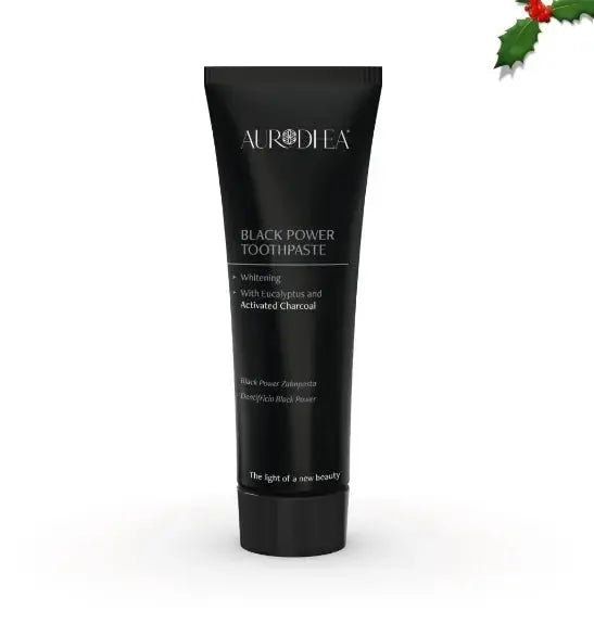 DENTIFRICE BLACK POWER AU CHARBON ACTIF AVEC BROSSE A DENTS A NANOTECHNOLOGIE - AURA PHENIX