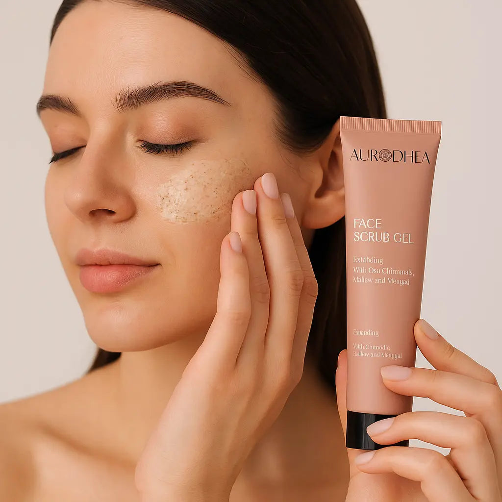 GEL EXFOLIANT VISAGE AURODHEA – ÉCLAT NATUREL & DOUCEUR IMMÉDIATE AUX GRANULES VÉGÉTALES AURA PHENIX