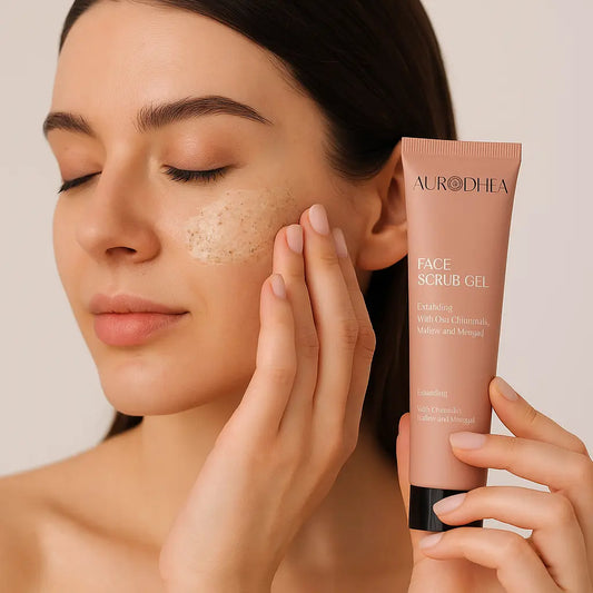 GEL EXFOLIANT VISAGE AURODHEA – ÉCLAT NATUREL & DOUCEUR IMMÉDIATE AUX GRANULES VÉGÉTALES AURA PHENIX