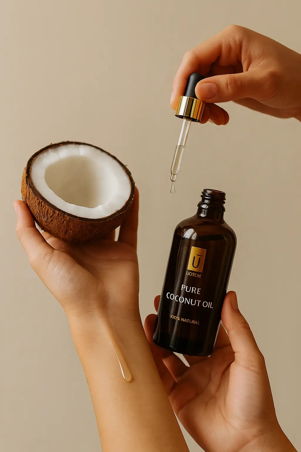HUILE DE COCO PURE – HYDRATE, RÉPARE & PROTÈGE VISAGE, CORPS ET CHEVEUX AURA PHENIX