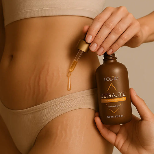 HUILE RÉGÉNÉRANTE ANTI-VERGETURES – ASSOUPLIT, NOURRIT & RÉPARE PEAU ET CHEVEUX SANS FINITION GRASSE AURA PHENIX