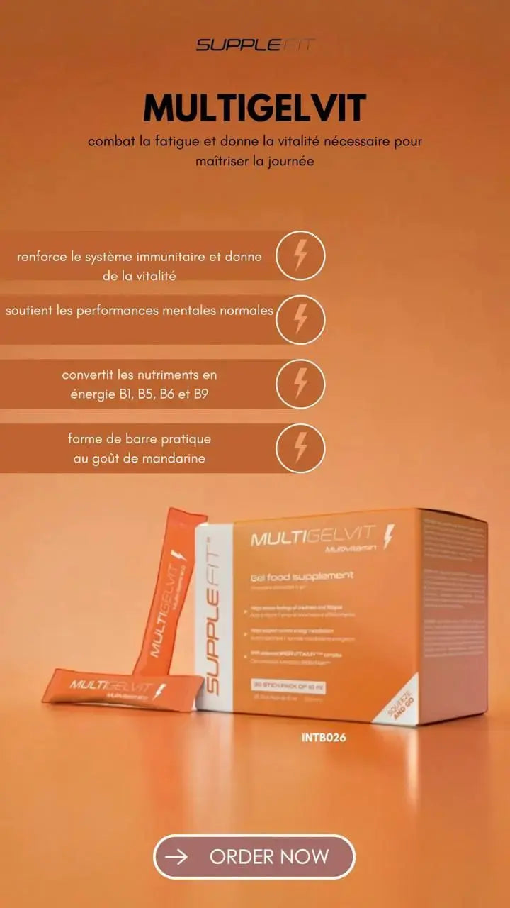 MULTIGELVIT – BOOST IMMUNITAIRE, RÉDUCTION DE LA FATIGUE & ÉNERGIE MENTALE - AURA PHENIX