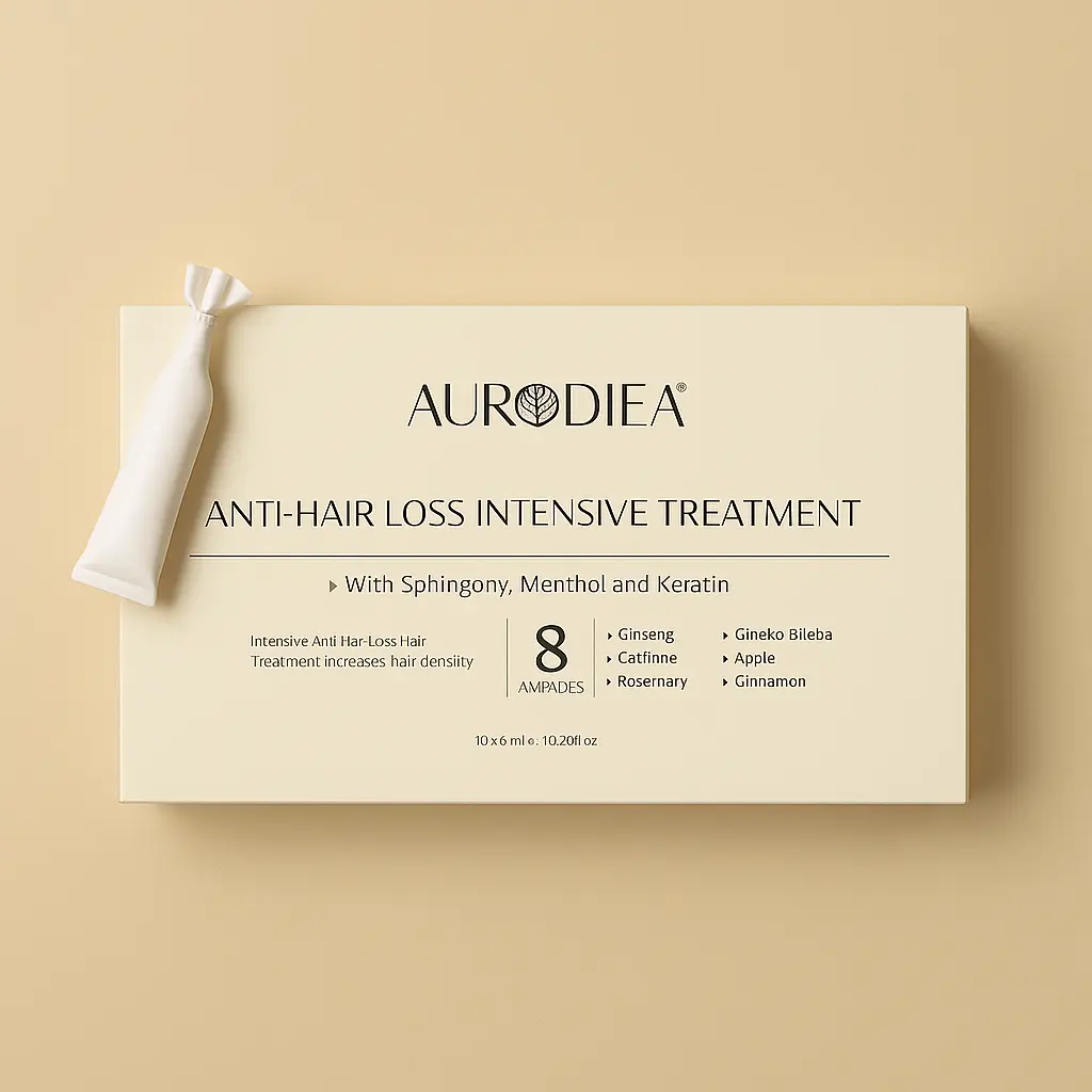 AMPOULES ANTI-CHUTE AURODHEA – TRAITEMENT INTENSIF AUX PLANTES POUR CHEVEUX FORTS & VIGOUREUX AURA PHENIX