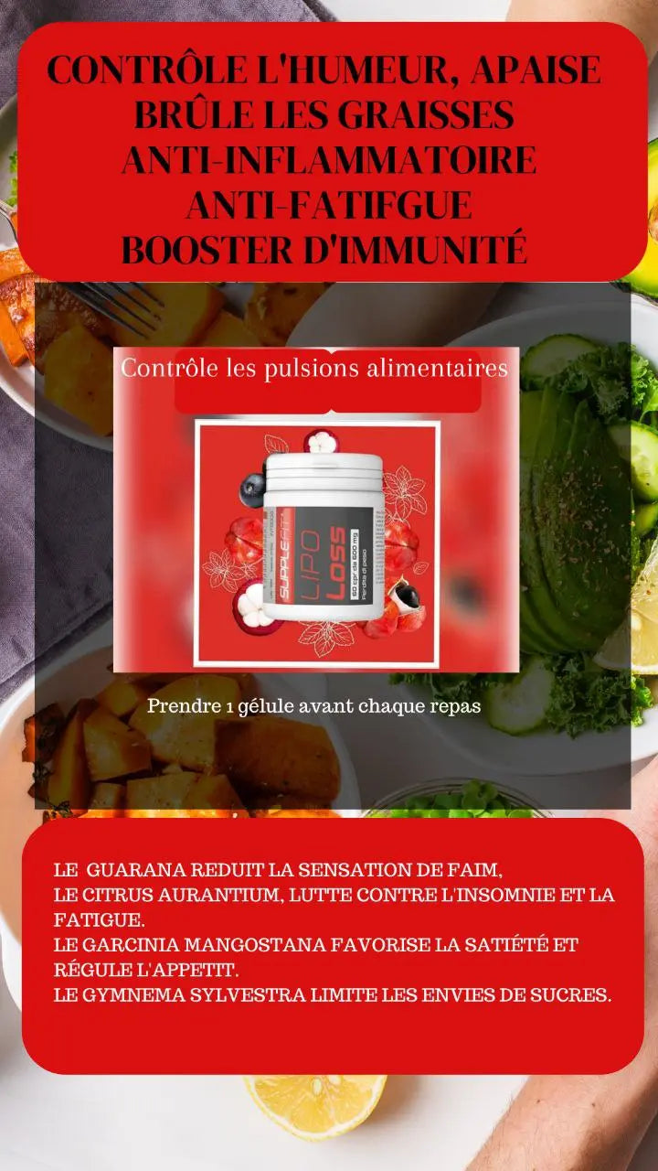 COMPLEMENT ALIMENTAIRE EN GELULES POUR LE CONTROLE DU POIDS ET DE LA SENSATION DE FAIM AURA PHENIX