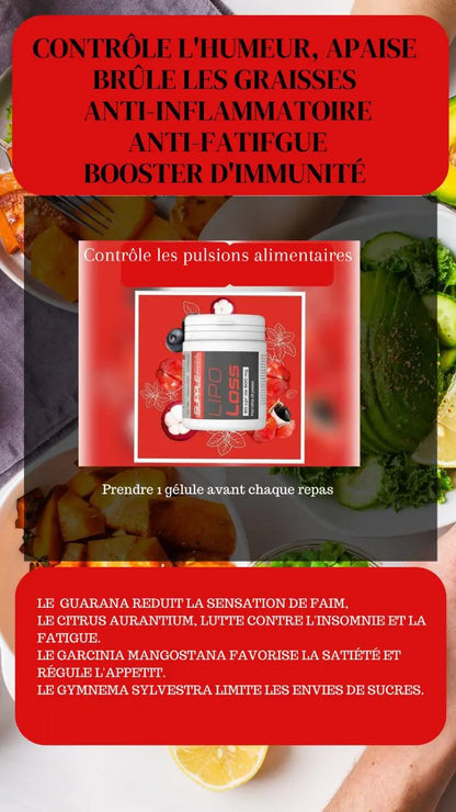 COMPLEMENT ALIMENTAIRE EN GELULES POUR LE CONTROLE DU POIDS ET DE LA SENSATION DE FAIM AURA PHENIX