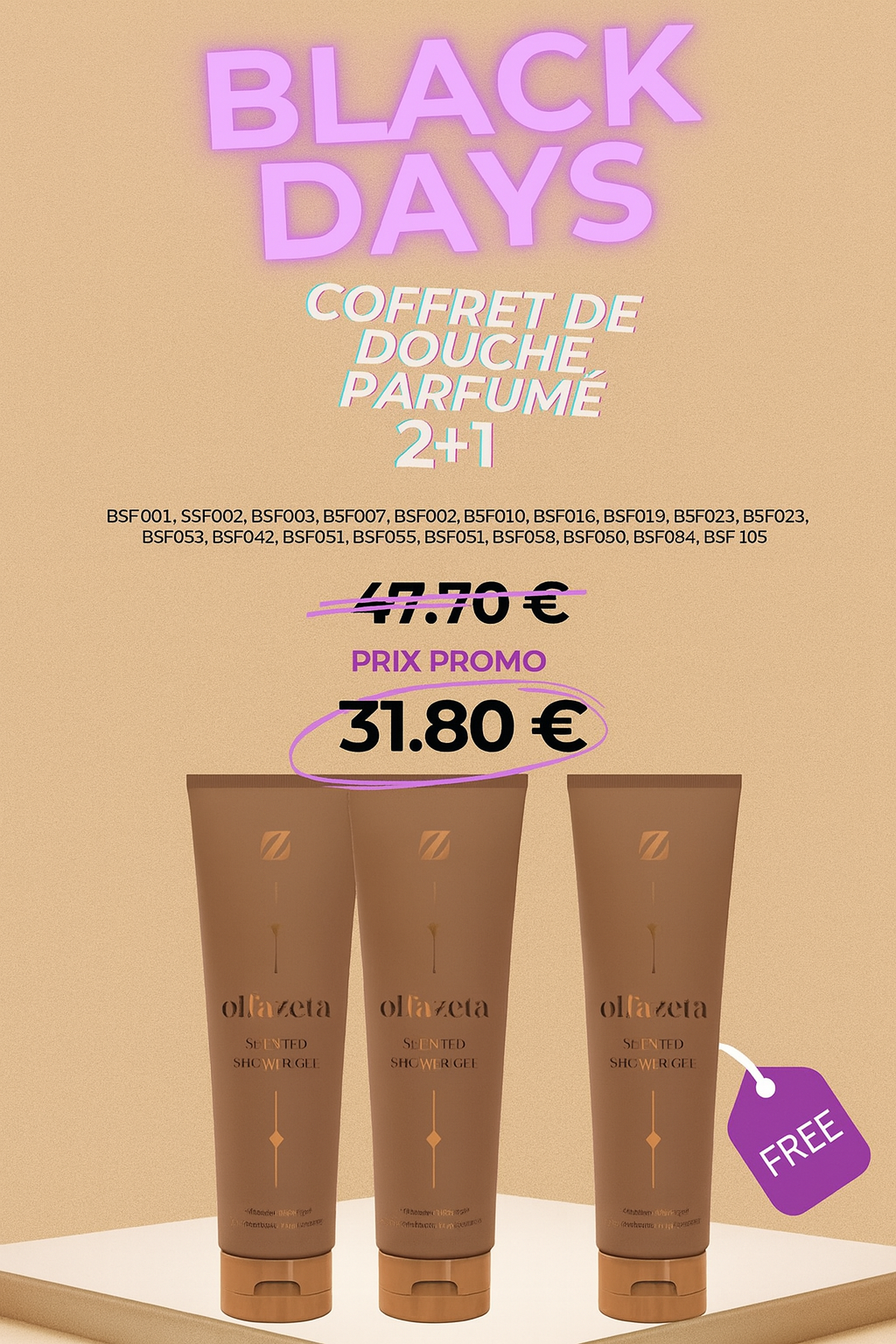 BLACK FRIDAY : 2 GELS DOUCHE PARFUMÉS ACHETÉS, UN GEL DOUCHE PARFUMÉ OFFERT - AURA PHENIX