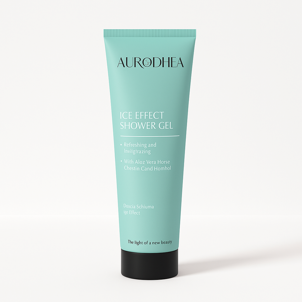 GEL DOUCHE ICE EFFECT – FRAÎCHEUR TONIFIANTE & JAMBES LÉGÈRES AU MENTHOL ET MARRON D’INDE AURA PHENIX