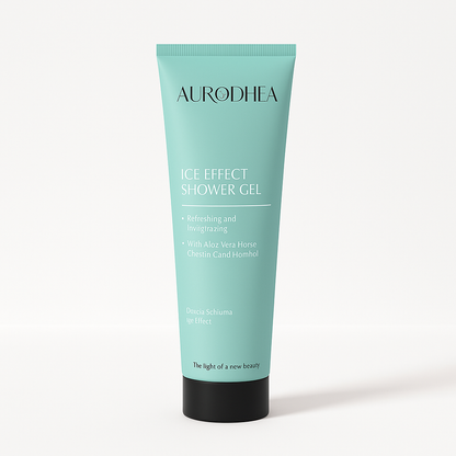 GEL DOUCHE ICE EFFECT – FRAÎCHEUR TONIFIANTE & JAMBES LÉGÈRES AU MENTHOL ET MARRON D’INDE AURA PHENIX
