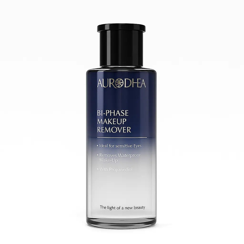 DÉMAQUILLANT BIPHASÉ– MAQUILLAGE WATERPROOF & YEUX SENSIBLES, DOUCEUR ET HYDRATATION AURA PHENIX