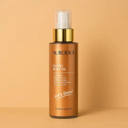 GLOW BODY OIL – HUILE SCINTILLANTE NOURRISSANTE & ILLUMINATRICE À L'AMANDE DOUCE ET COCO AURA PHENIX
