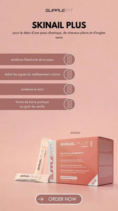 SKINAIL PLUS -COMPLEMENT ALIMENTAIRE EN GEL POUR LA PEAU, LES CHEVEUX ET LES ONGLES - 300 ML AURA PHENIX