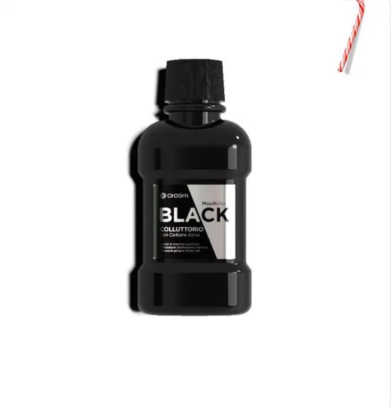 BAIN DE BOUCHE BLACK AU CHARBON ACTIF - 80 ML (FORMAT VOYAGE) - AURA PHENIX