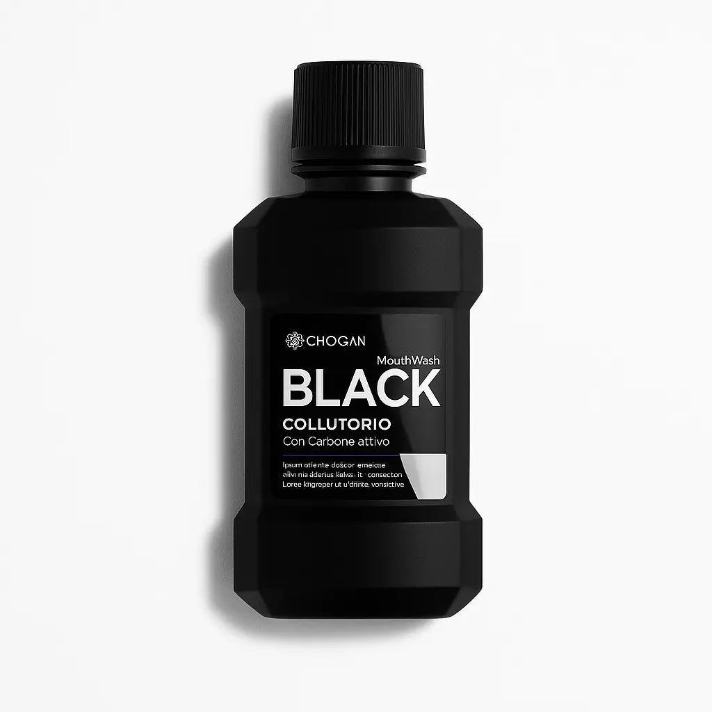 BAIN DE BOUCHE BLACK AU CHARBON ACTIF CONTRE TACHES SUPERFICIELLES DES DENTS - 250 ML - AURA PHENIX