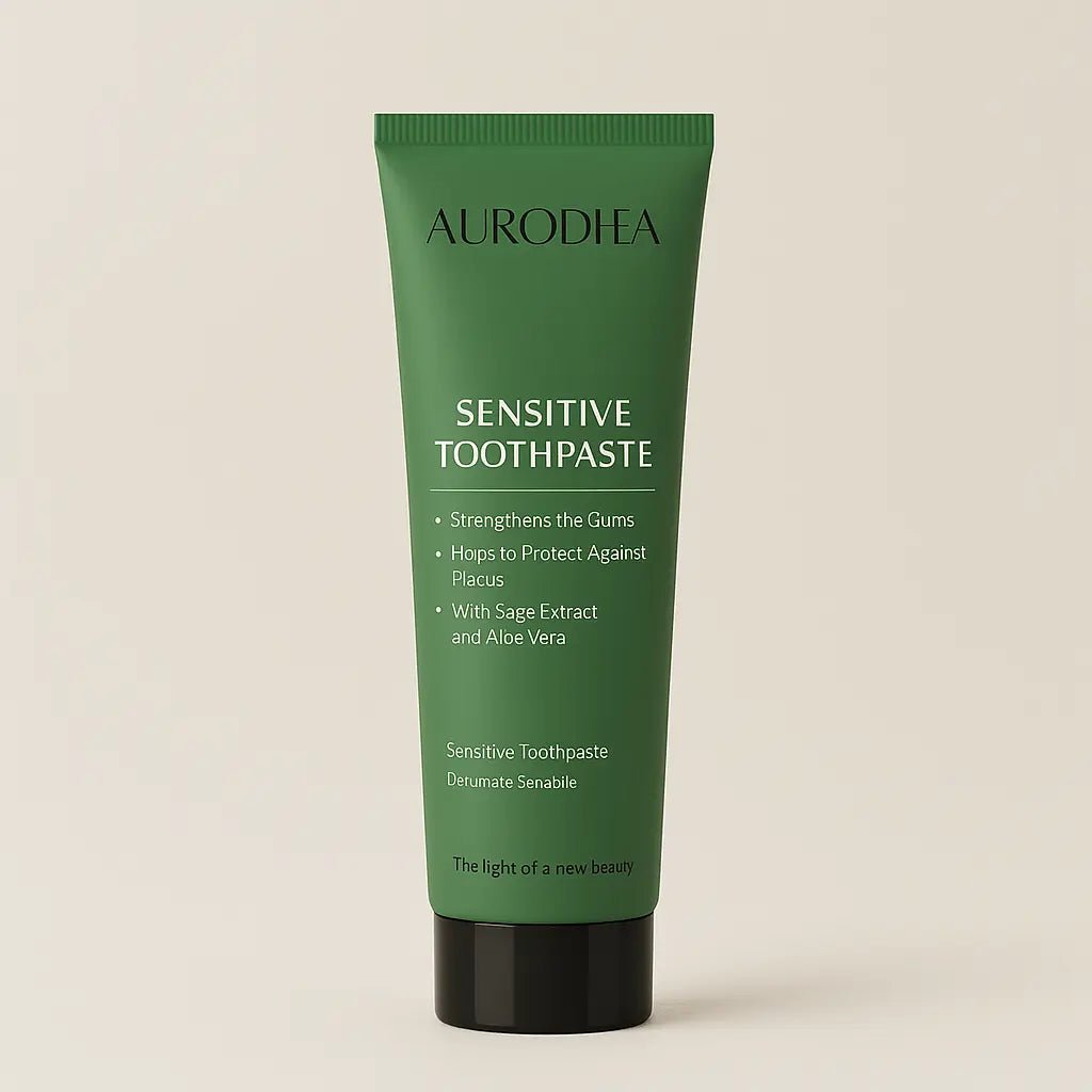 DENTIFRICE SENSITIVE A L’ALOE VERA - 115 ML AVEC BROSSE A DENTS A NANOTECHNOLOGIE - AURA PHENIX