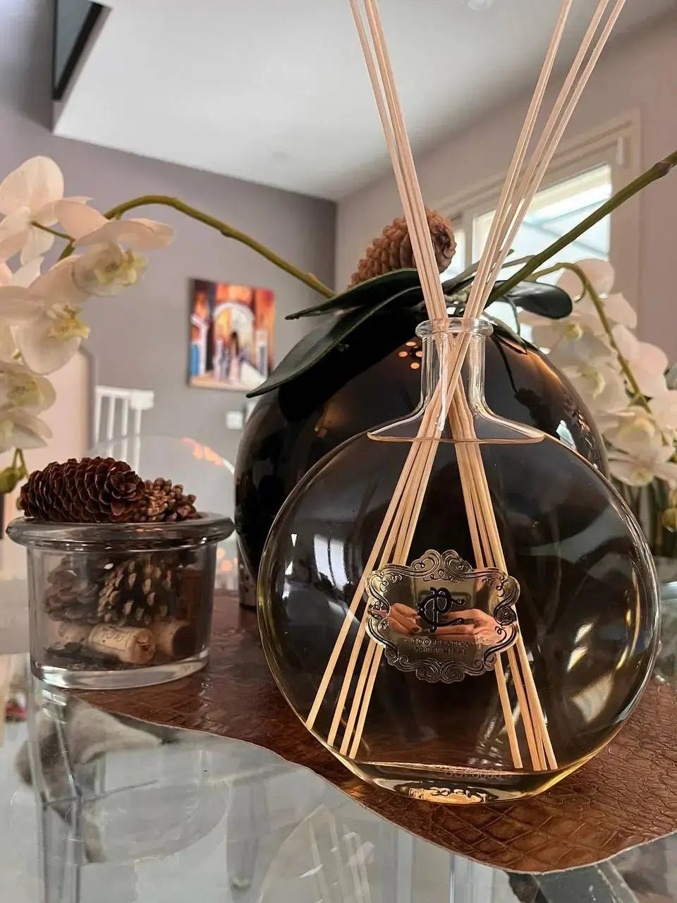 DIFFUSEUR À BÂTONNETS – ÉLÉGANCE DISCRÈTE 'Golden Vanilla' - AURA PHENIX