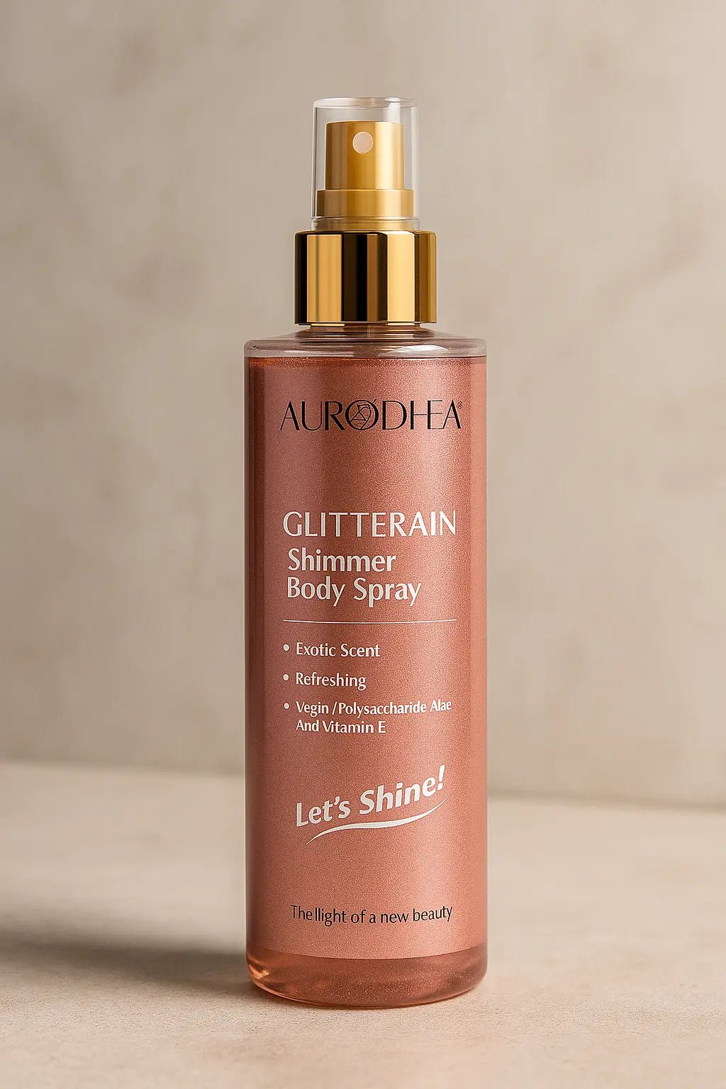 GLITTERAIN – SPRAY SCINTILLANT COCO POUR UNE PEAU FRAÎCHE, HYDRATÉE & LUMINEUSE - AURA PHENIX