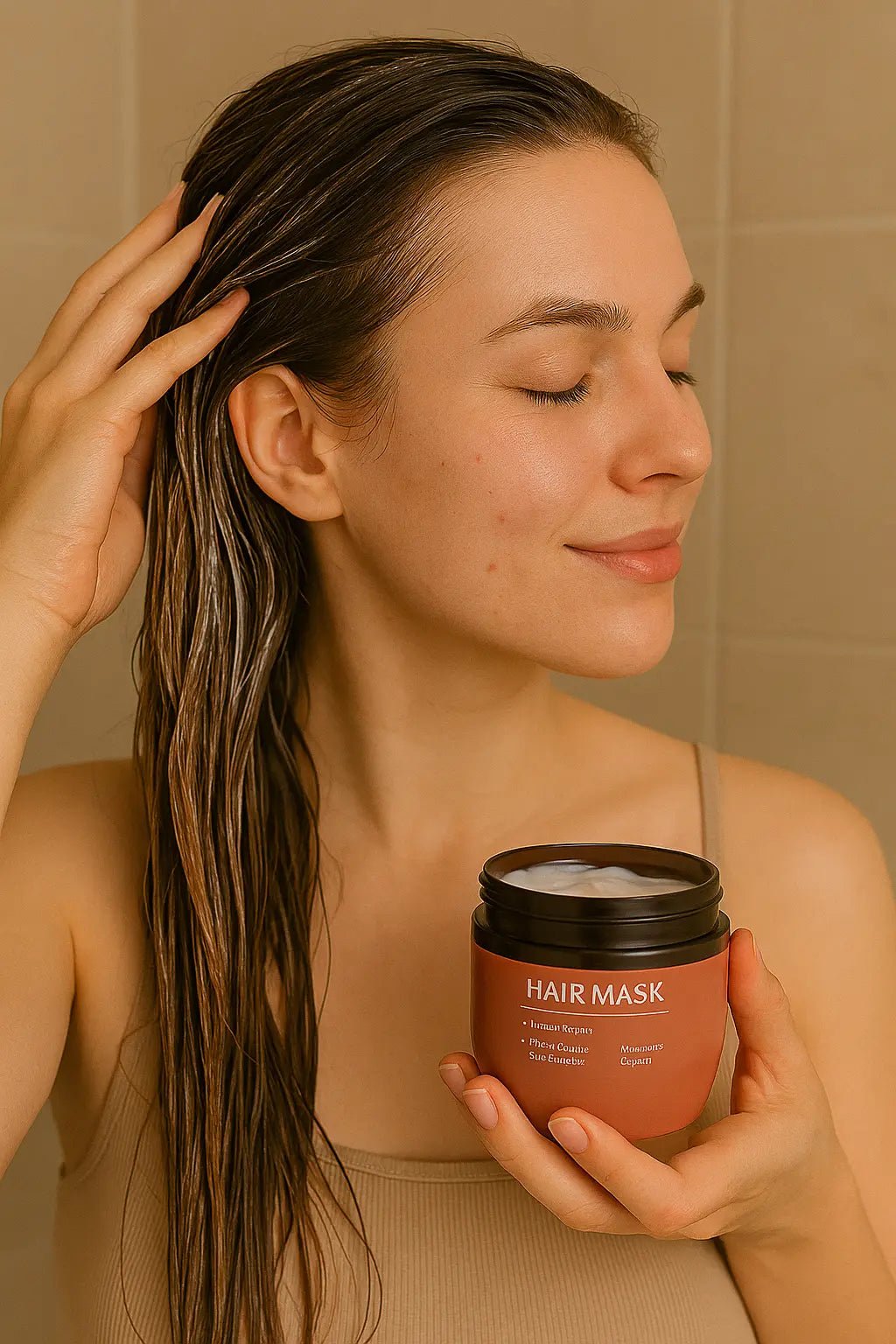 MASQUE CAPILLAIRE DÉMÊLANT À L’HUILE D’ARGAN – RÉPARATEUR, NOURRISSANT & CHEVEUX SOYEUX - AURA PHENIX