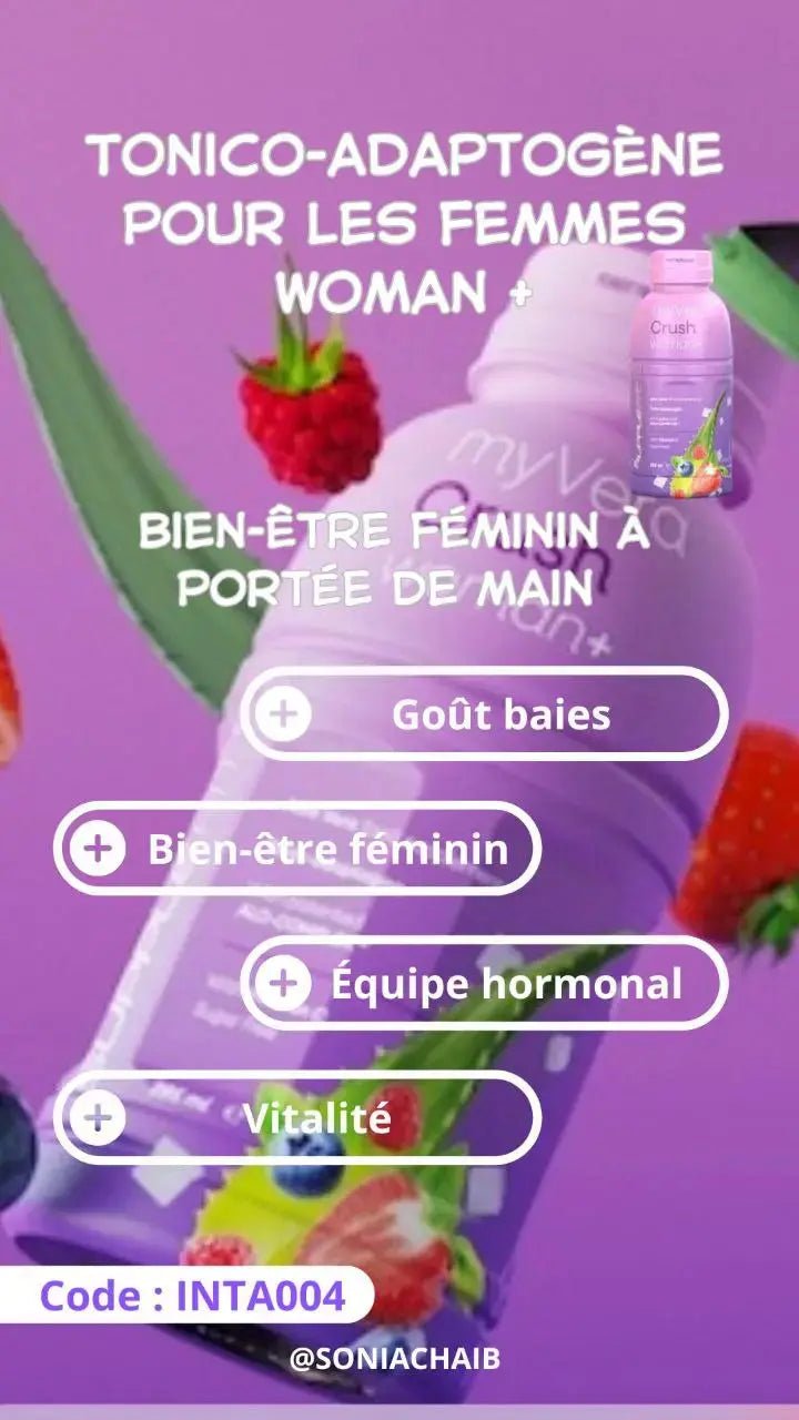 MYVERA CRUSH WOMAN+ – ÉQUILIBRE HORMONAL FÉMININ, VITALITÉ & DÉTOX NATURELLE - AURA PHENIX