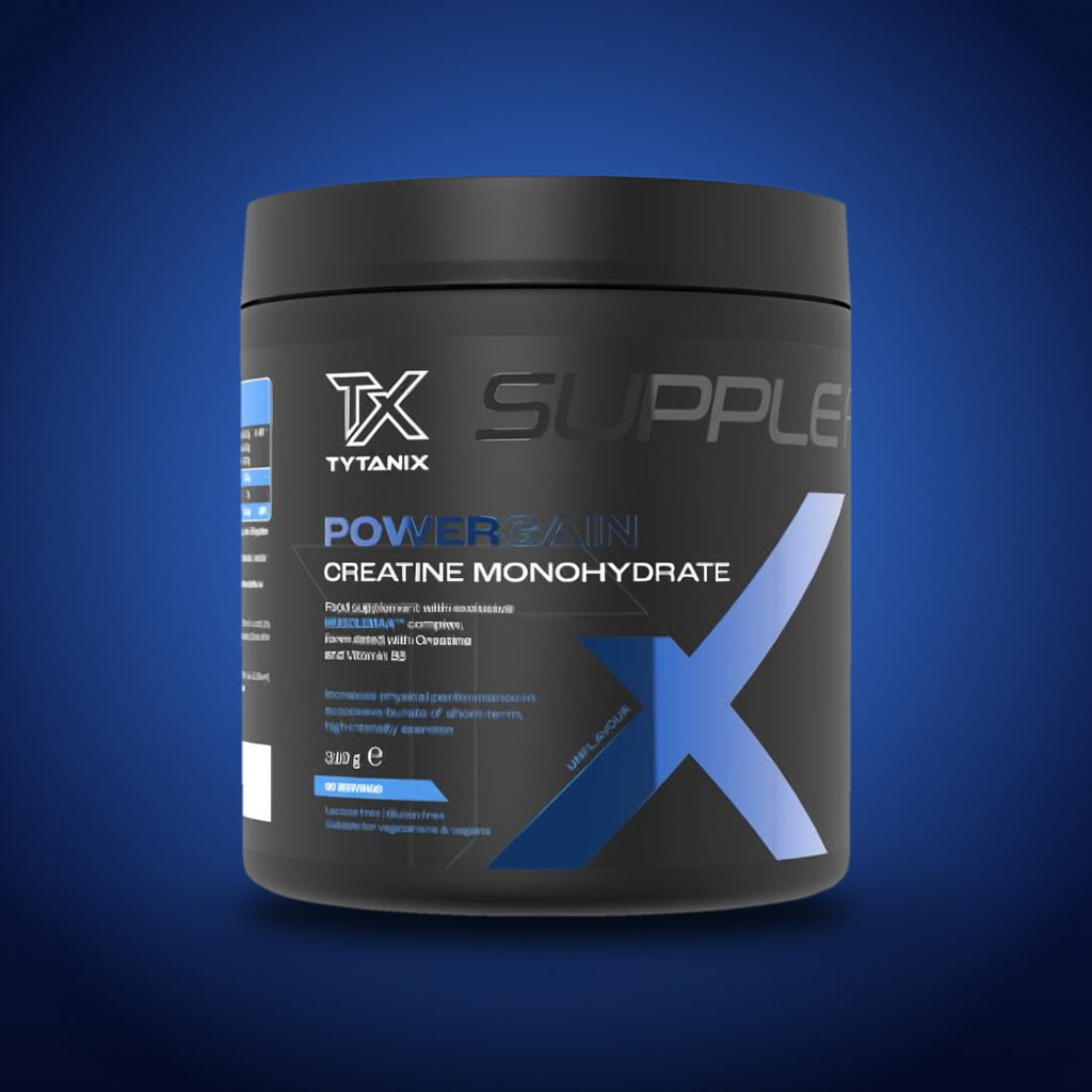 POWERGAIN – CRÉATINE MONOHYDRATE PURE · PLUS DE PERFORMANCE SUR LES EFFORTS INTENSES · 90 DOSES