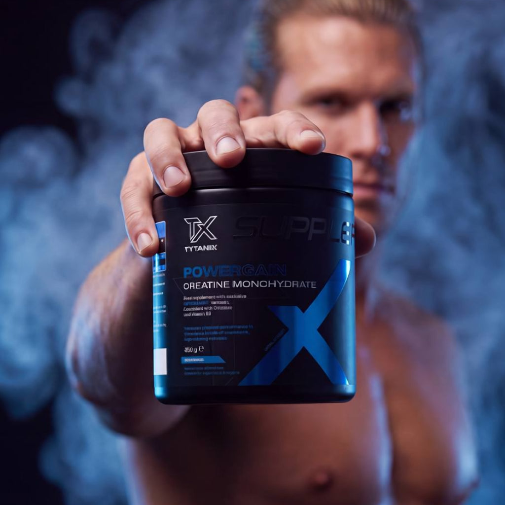 POWERGAIN – CRÉATINE MONOHYDRATE PURE · PLUS DE PERFORMANCE SUR LES EFFORTS INTENSES · 90 DOSES