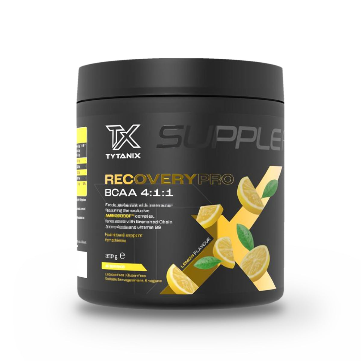 RECOVERYPRO – BCAA 4:1:1 + VITAMINE B6 QUI AIDE À RÉDUIRE LA FATIGUE · GOÛT CITRON