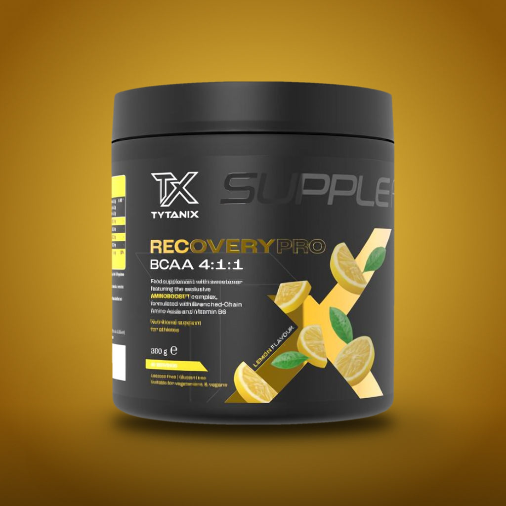 RECOVERYPRO – BCAA 4:1:1 + VITAMINE B6 QUI AIDE À RÉDUIRE LA FATIGUE · GOÛT CITRON