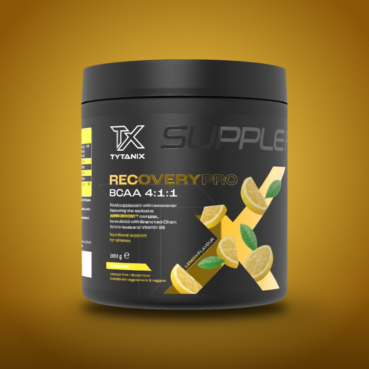 RECOVERYPRO – BCAA 4:1:1 + VITAMINE B6 QUI AIDE À RÉDUIRE LA FATIGUE · GOÛT CITRON